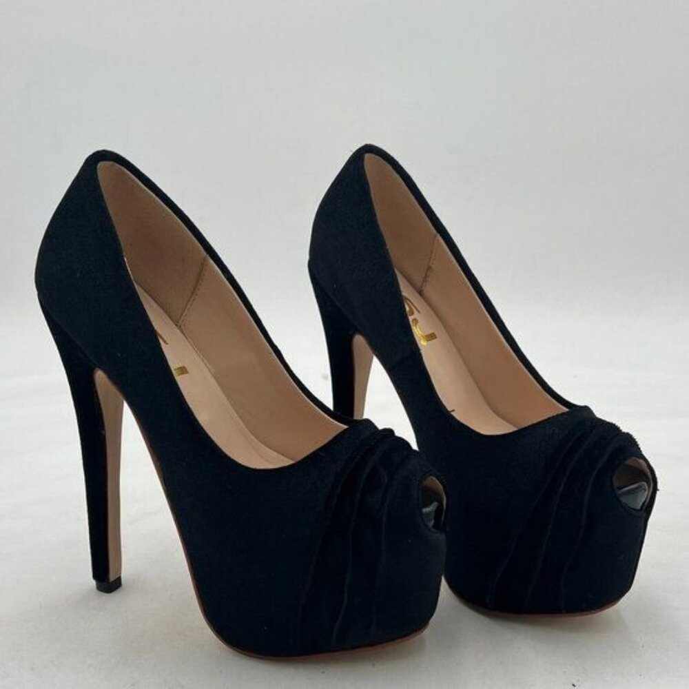 FSJ Women Sexy Peep Toe Platform Pumps Stiletto High Heel Slip On Fashion Party